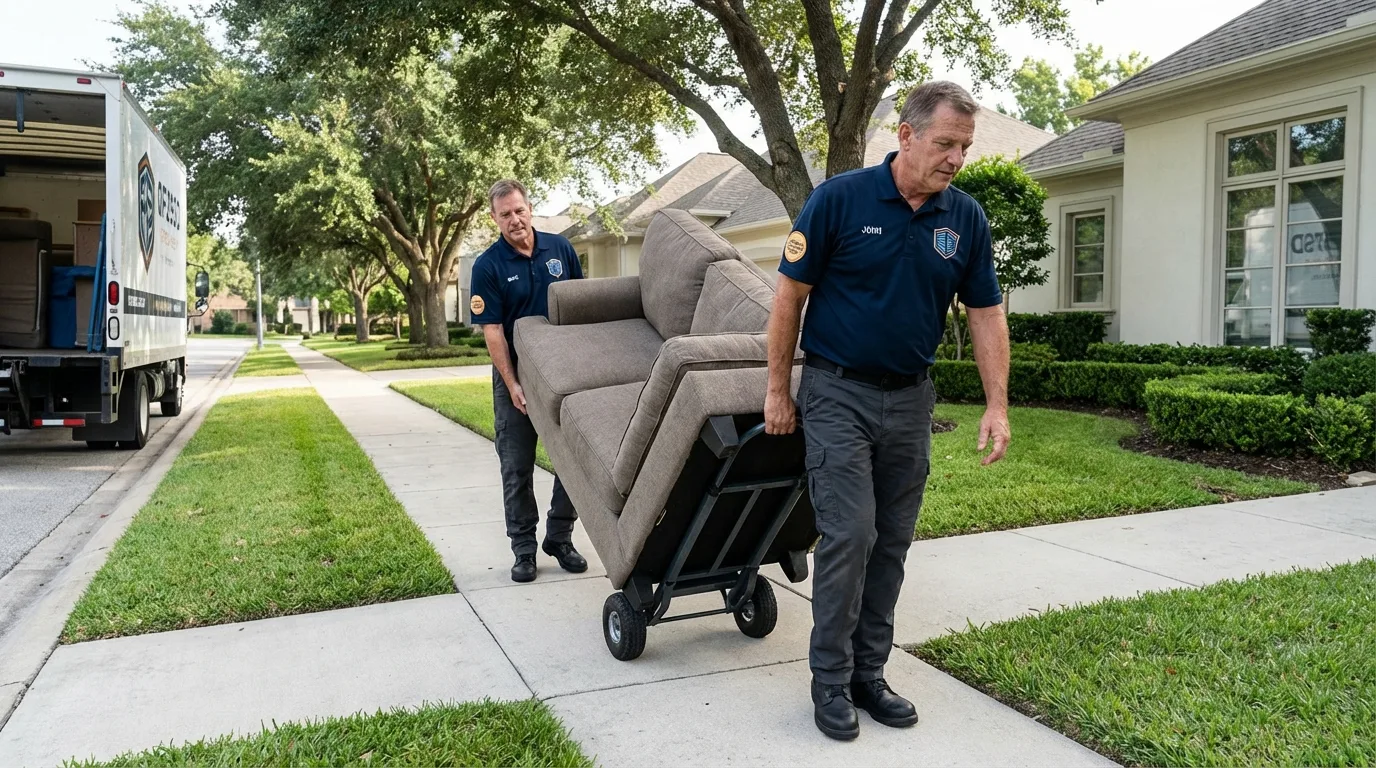 Local residential moving crew loading furniture in Hughesville, PA